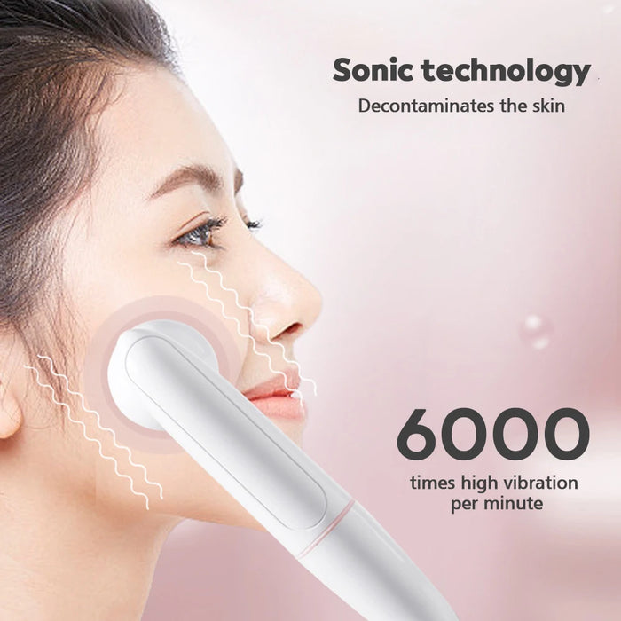 2 in 1 Electric Silicone Facial Cleansing Brush Deep Clean Skin Care Tool Peeling Blackhead Removal Pore Cleanser Face Massager