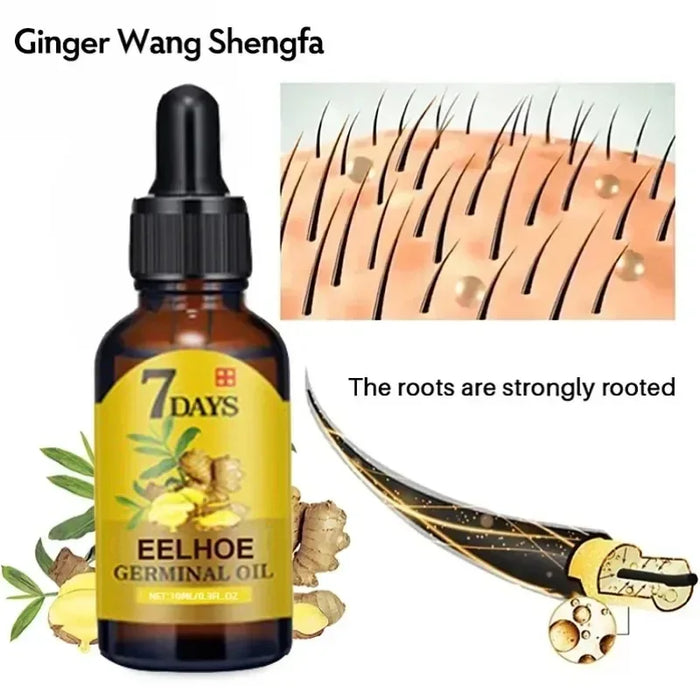 Fast Hair Growth Oil Ginger Growth Hair Treatment Anti Hair Loss Men Women Scalp Treatment Serum Products Beauty Health Product