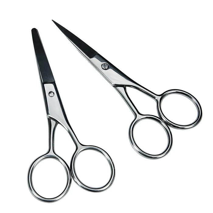 Stainless Steel Round Head Nose Hair Scissors Makeup Eyebrows Small Scissors Beard Scissors Beauty Tools Makeup Tools 가위