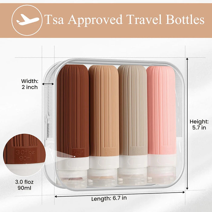 Travel Refillable Bottle Set Lotion Shampoo Shower Gel Tube Bottling Cosmetic Empty Liquid Container Portable Tool косметика