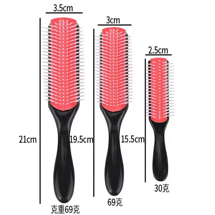 9-Rows Detangling Hair Brush Detangler Hairbrush Scalp Massager Straight Curly Wet Hair Comb Hair Styling Tools