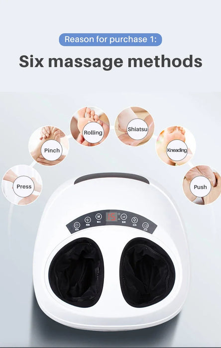 Foot Massager Machine Spa Electric 220V Electric Antistress 3D Shiatsu Kneading Air Pressure  Care Infrared With Heating Roller