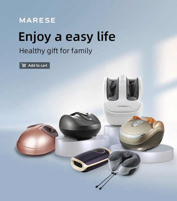 MARESE M7 Plus Electric Foot Massager Machine With Deep Vibration Massage Heated Rolling Kneading Air Compression Healthy Gift