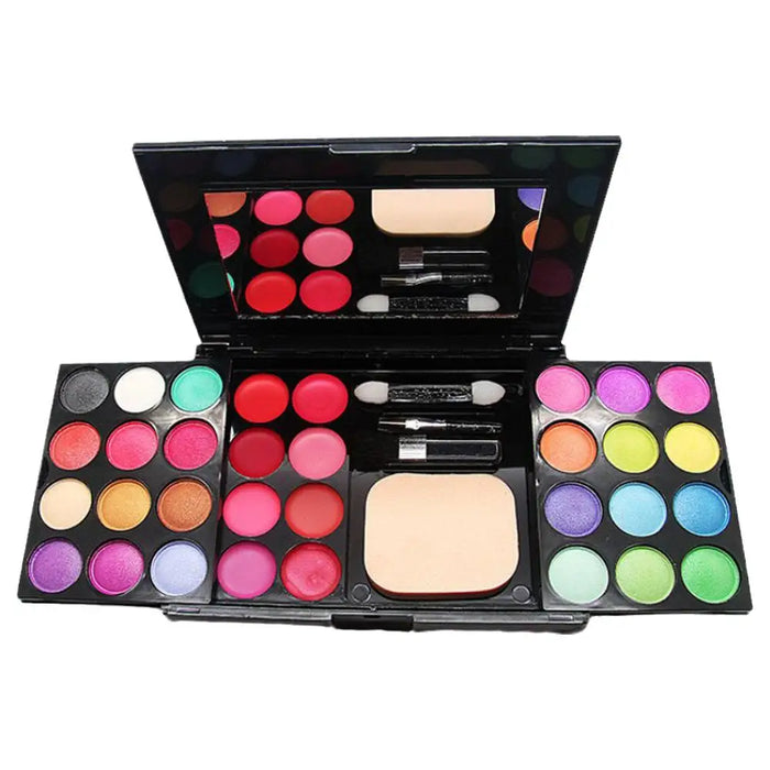 24 Colors Eyeshadow Palette Three-layer Book Makeup Glossy Colors Cosmetic Fine Matte Long-lasting And Shadow Glitter Eye E1H7