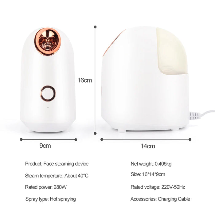 Facial Steamer Nano Ionic Hot Mist Face Steamer Home Sauna SPA Face Humidifier Atomizer for Women Men Moisturizing Unclogs Pores