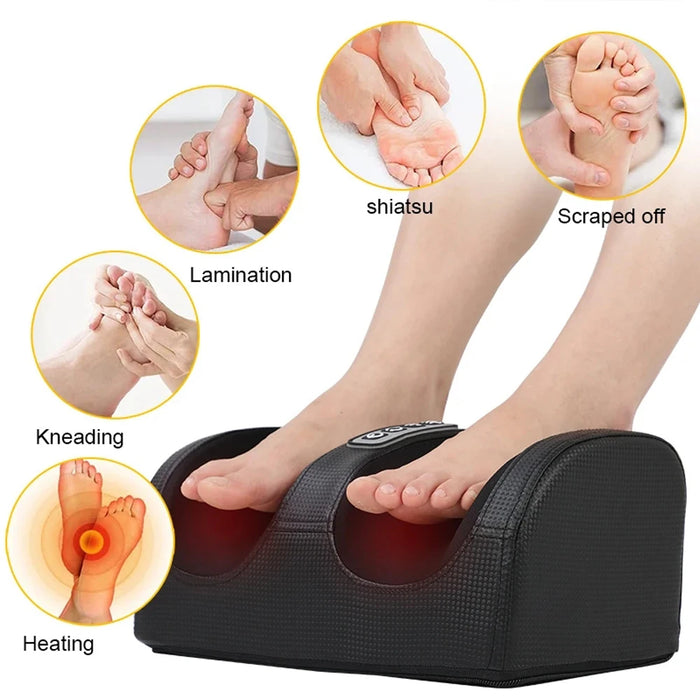 Infrared Heating Electric Foot Massager Shiatsu Knead Calf Roller Deep Muscle Relax Best Relief Fatigue Stress Feet Machine Tool