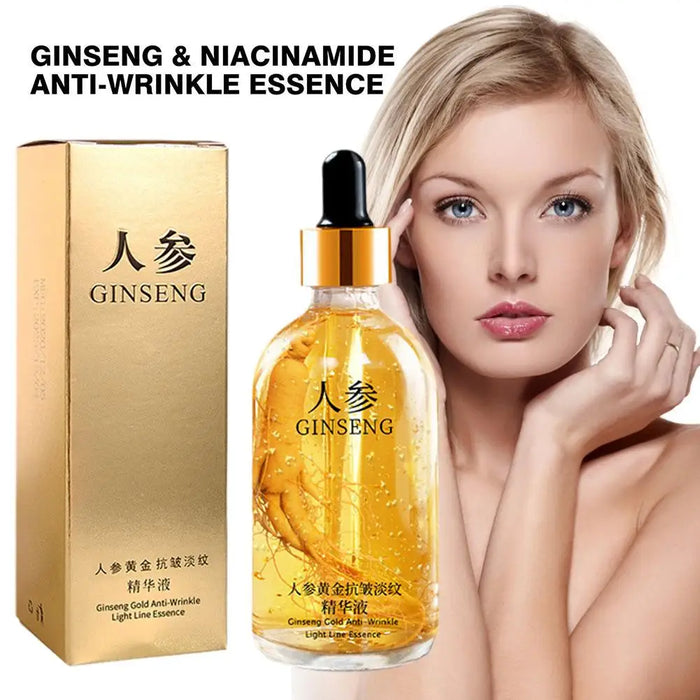 Gold Ginseng Face Essence Polypeptide Anti-wrinkle Lightning Moisturizing Facial Serum with Niacinamide Skin Care