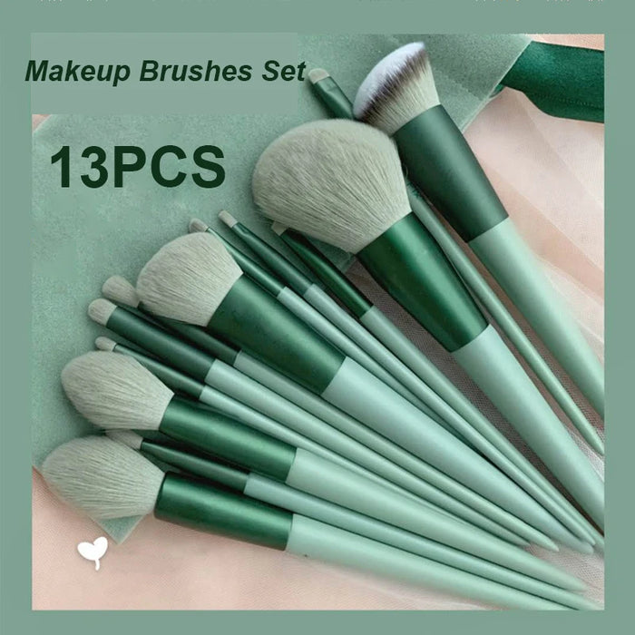 13Pcs Makeup Brushes Soft Fluffy for Cosmetics Foundation Blush Powder Eyeshadow Kabuki Blending Makeup Brush Set Beauty Tool