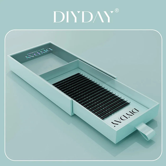 DIYDAY Individual Eyelash Extension Long Length Classic Lashes Extensions Trays Wholesale Matte Black Soft Mink Faux Eyelashes