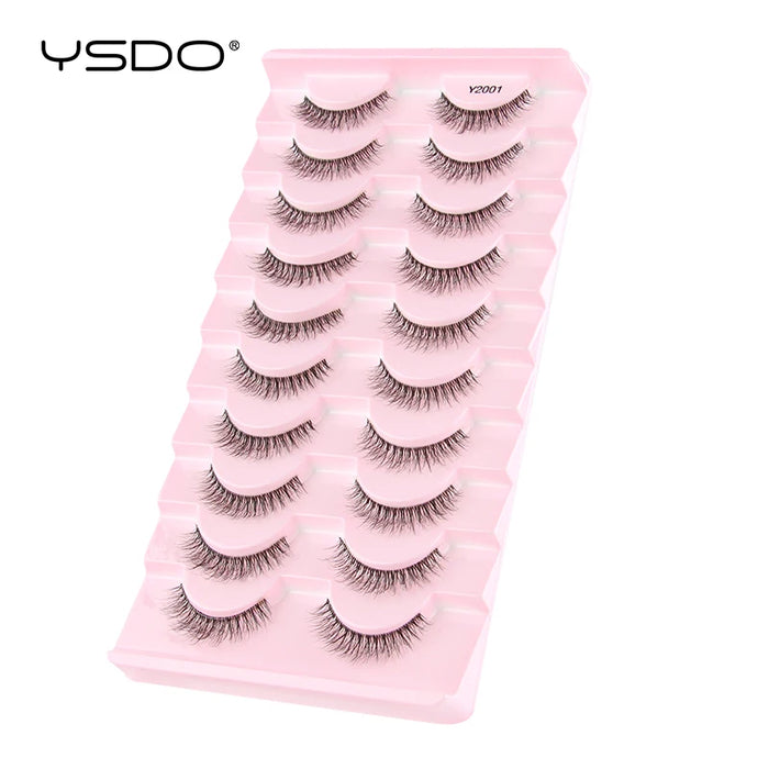 Lashes 3/10 Pairs Half Lashes Cat Eye Natural Long Lashes 3D Mink Eyelashes Full Strip Lashes Makeup Extension Tools