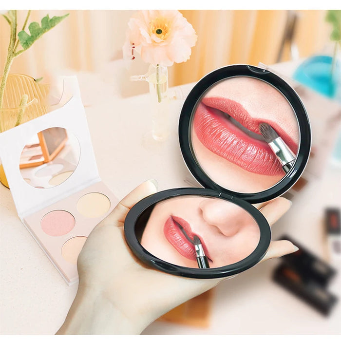 Portable Mini Makeup Mirror Compact Pocket Handheld Mirror 10x Magnifying Double Sided Makeup Mirror Travel Beauty Cosmetic Tool