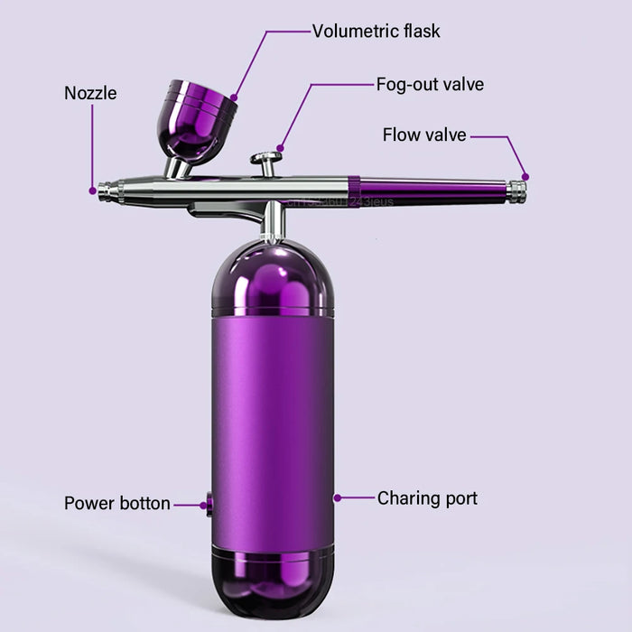 Airbrush Nail With Compressor Portable Airbrush For Nails Cake Painting Airbrush Nail Art Paint Air Brush Kit With Compressor