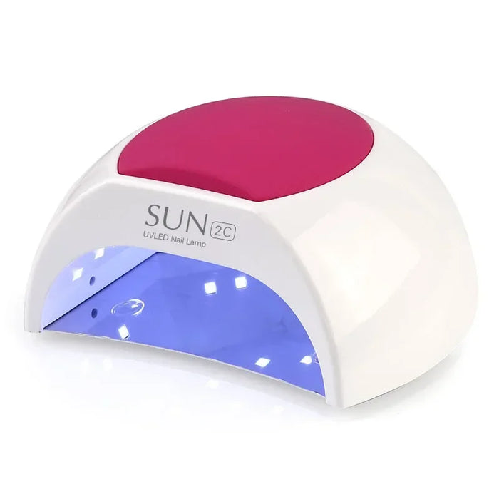 SUNUV SUN2C 48W Nail Lamp UV Lamp SUN2 Nail Dryer for UVLED Gel Nail Dryer Infrared Sensor with Rose Silicone Pad Salon Use