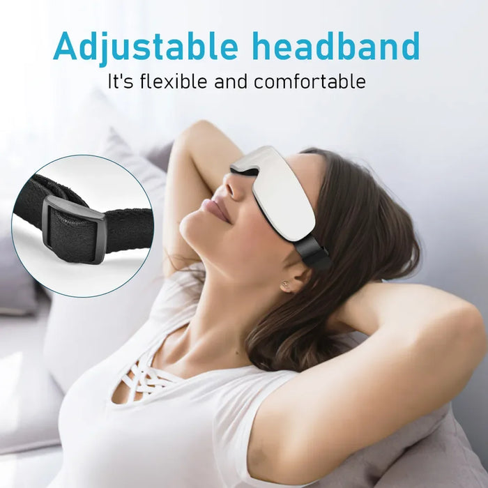 Updated Smart Eye Massager Hot Compress Bluetooth Music Heating Fatigue Relief Foldable USB Charging Eye Care