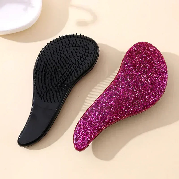 Anti Static Massage Hair Brush Tangles Detangle Shower Massage Hairbrush Comb Salon Hair Styling Tool Magic Handle Comb