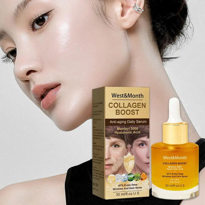 Collagen Face Serum Face Moisturizing Fade Fine Lines Brightening Skin Care 30ml