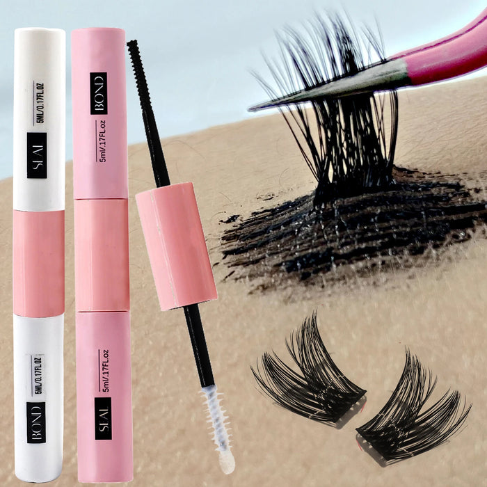 Glue False Eyelashes New Double Heads 2 In 1 Bond and Seal Lash Glue ,Waterproof Long Lasting DIY Cluster Eyelash Glue Cosmetics