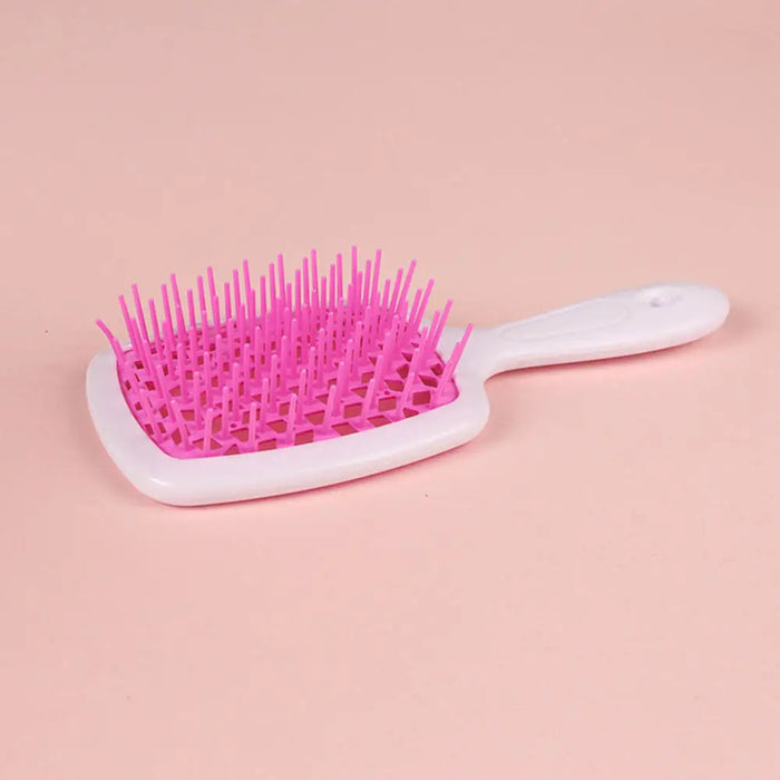 New Square Hollow Hair Comb Scalp Massager Simple Rib Hairbrush Demelant Brush Detangling Comb Fluffy Hairdressing Style Tool