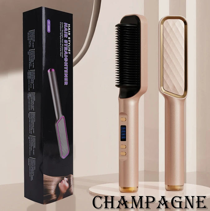 Electric Hair Straightening Brush Hot Comb Hair Straightener Flat Iron Electric Hot Heating Comb Hair Straightener For Men Woman