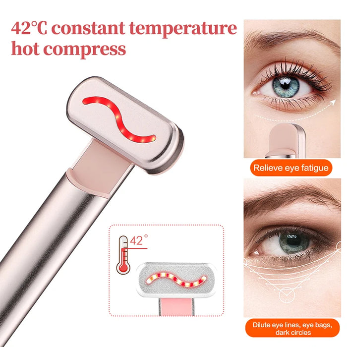 EMS Microcurrent Face Lifting Device Red Light Facial Wand Eye Neck Massager Skin Tightening  Anti Wrinkle Skin Care Beauty Tool