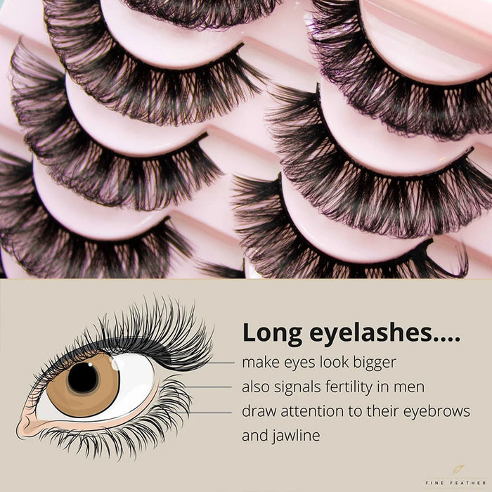 Russian Strip Lashes 10-pairs Fluffy Mink Lashes 3D False Eyelashes Russian Volume Eyelashes Fake Eyelashes Giveaway Makeup