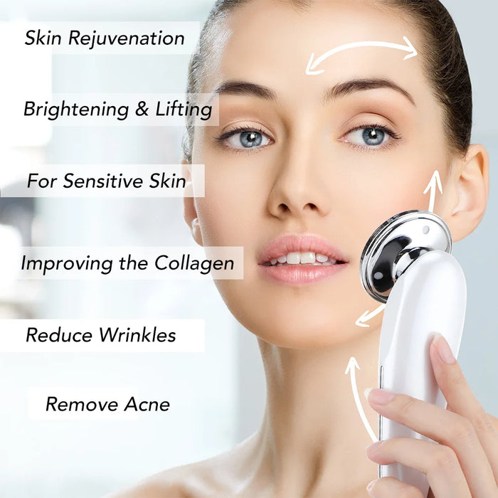 7 in 1 Face Lift Device RF Microcurrent Skin Rejuvenation LED Facial Massager Light Therapy Anti Aging Wrinkle Beauty Apparatus