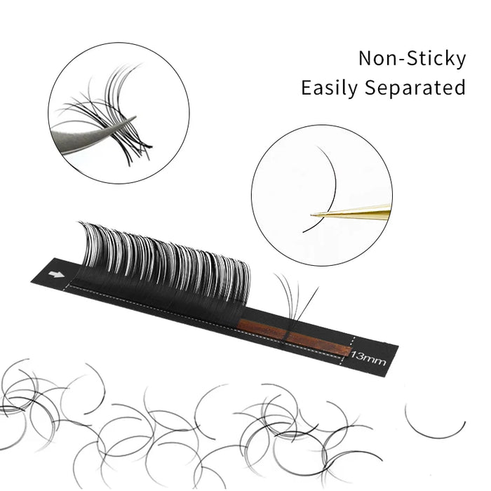 Orchid Beauty Wholesale Private Label C CC Curl Matte Black Classic Silk Eyelashes Individual Volume Lash extension