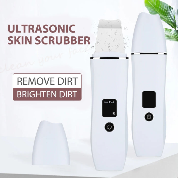 Ultrasonic Peeling Device Skin Scrubber EMS Blackhead Extractor Deep Cleaning Shovel Device Lifting Firming Facial Cleansing