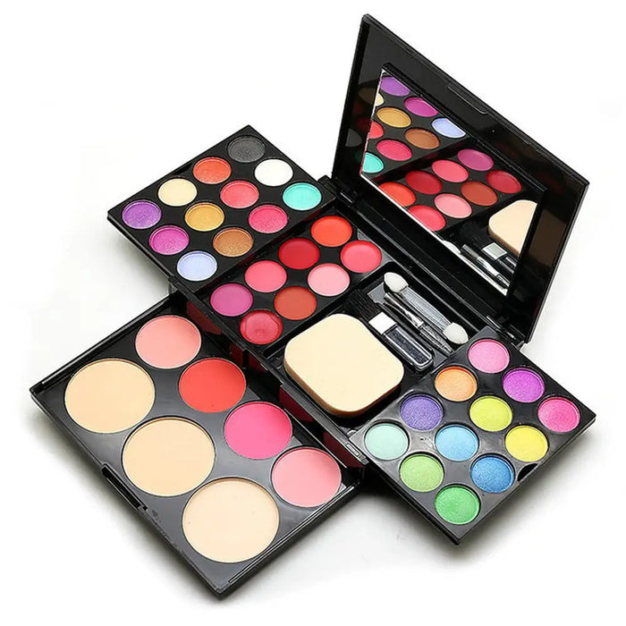 24 Colors Eyeshadow Palette Three-layer Book Makeup Glossy Colors Cosmetic Fine Matte Long-lasting And Shadow Glitter Eye E1H7