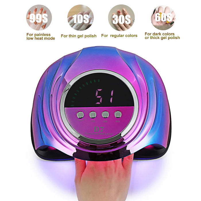 2023 NEW Nail Lamp 208W UV LED Nail Dryer for Curing Gels Polish With Smart Sensor Manicure Nail Art Salon Equipment Brand