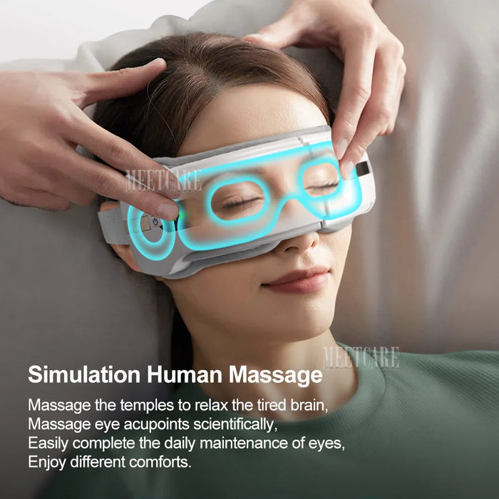 Eye Massager Smart Airbag Vibration Hot Compress Massage Bluetooth Music Eye Fatigue Relief Relax Migraines Relief Sleep Improve