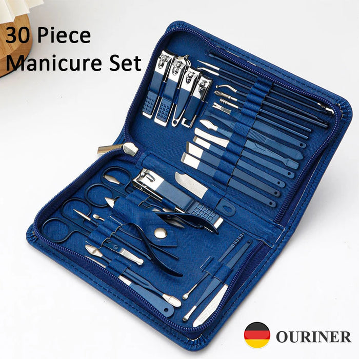 Manicure Set 30 in 1 Nail Clipper Set Nail Kit for Women Men Stainless Steel Manicure Kit Professional with Travel Case