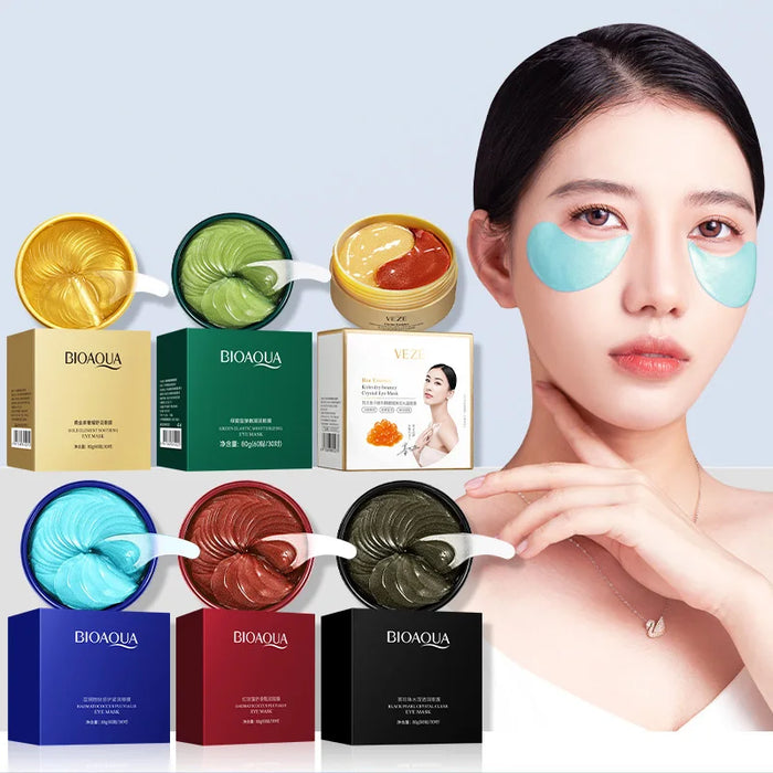 60pcs Avocado Collagen Eye Mask Moisturizing Gel Eyes Masks Eye Patches Remove Dark Circles Firming Eyes Korean Skin Care