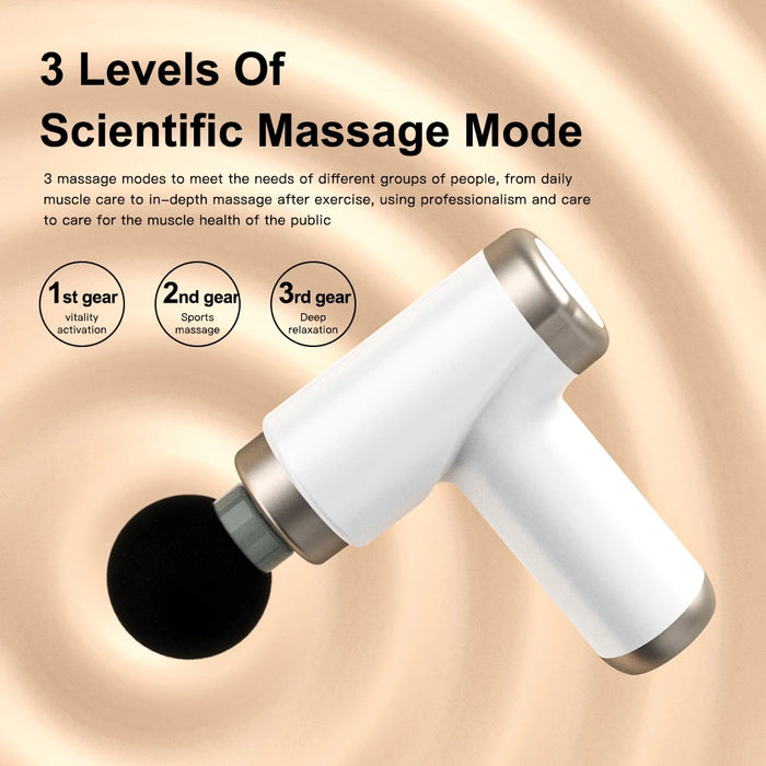 3 Gear Mini Fascial Massage Gun Electric Deep Muscle Tissue Relaxation Neck Back Body Compression Massager Portable Fitness Tool