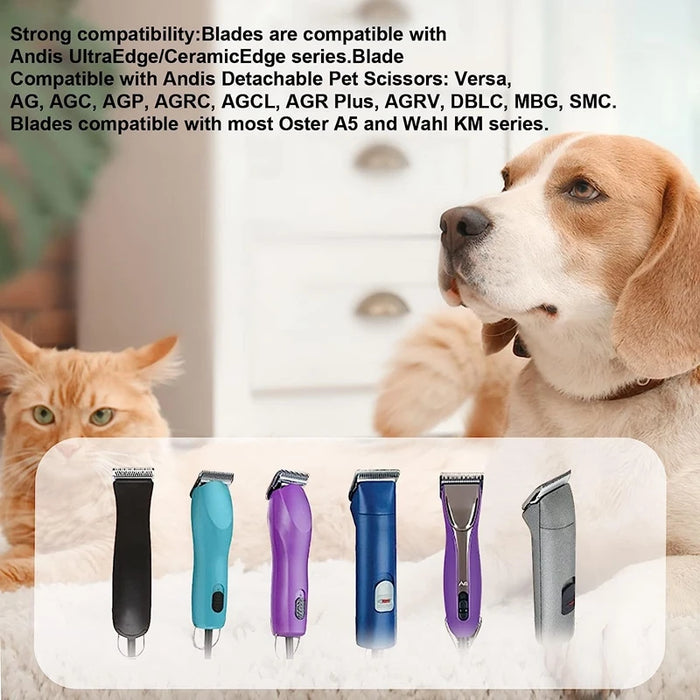 Detachable Pet Dog Animal Clipper Replacement Ceramic Blade For Most Andis,For Oster A5,For Wahl KM10 Series Clippers