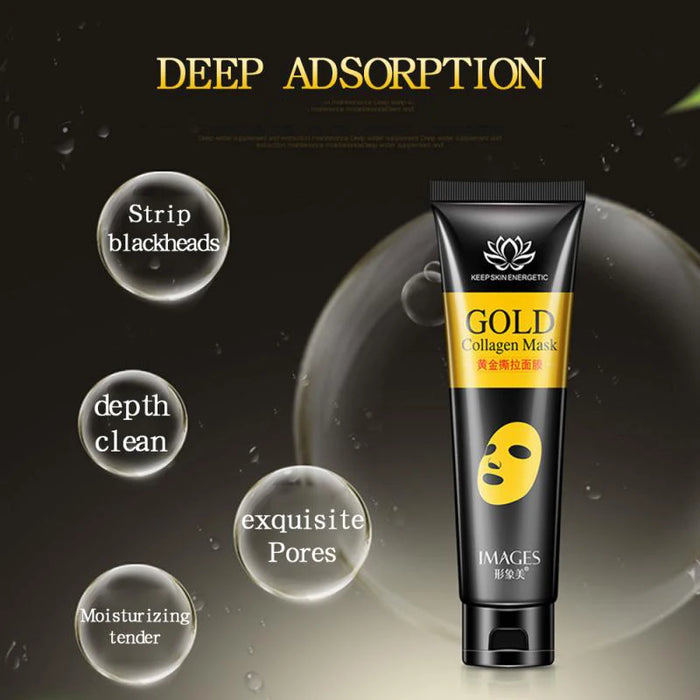 Deep Cleansing Gold Collagen Peel Off Mask Blackhead Remove Whitening Lifting Firming Skin Anti Wrinkle Golden Face Mask