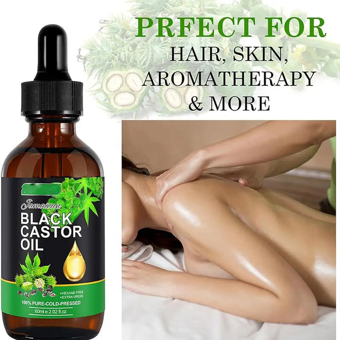 1/2/3/5 Black Castor Oil Nourishes Skin Massage Essential Oil Eyebrows Growth Prevents Skin Aging Hair Care Products