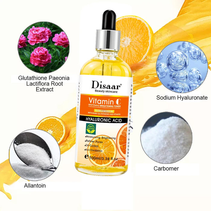 Disaar Vitamin C Facial Care Set Cream Mask Face Clean Moisturizing Serum VC Essence Repair Skin Care Set