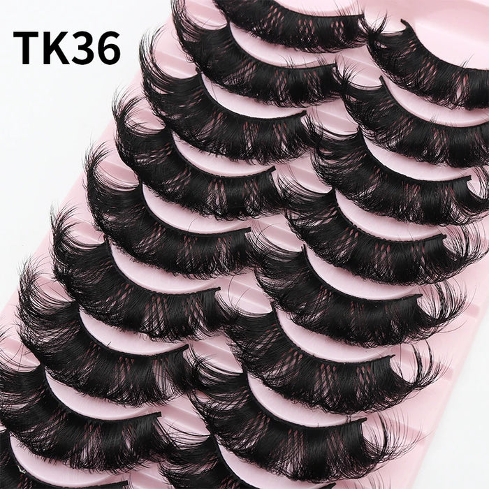 Russian Strip Lashes Makeup Lashes 25mm 3D Mink Volume Fluffy Natural False Eyelashes Thick Dramatic Mink Eyelashes Wholesale