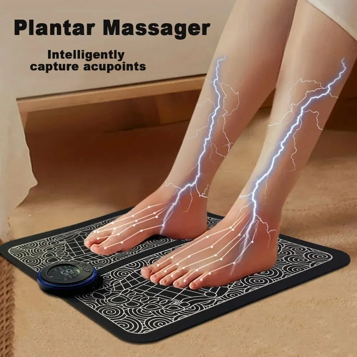 Electric Foot Massage Mat Relaxes Foot Acupoint Massage Mat Improves Blood Circulation 8 Modes 19 Level Relaxation USB Charging