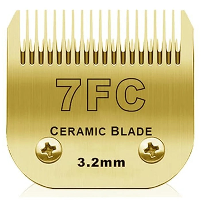 7FC Detachable Pet Dog Clipper Ceramic Blades Set Compatible with most Andis AG,AGC,AGP,AGRC,Oster A5,Wahl KM10 Series Clippers