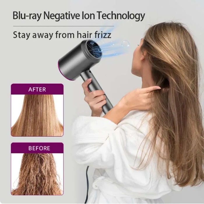 Professional Quick Hairdryer Hot Cold Wind Blow Dryer Suitable For Home Salon With Nozzles Travel Hot Cold Air Adjustmentt