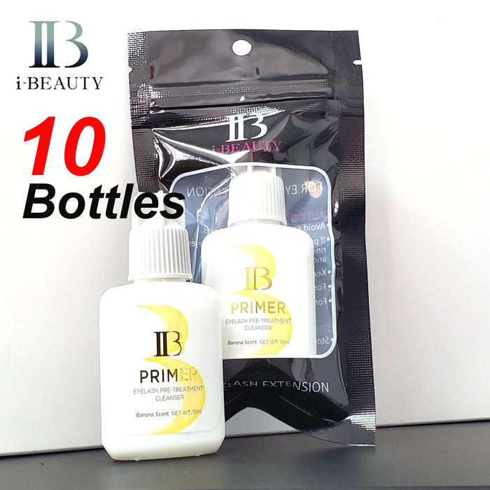 Wholesale 10Bottles/lot I Beauty Eyelash Extension Glue Primer Banana Scent Clear Glue Primer 15ML IB for Professional