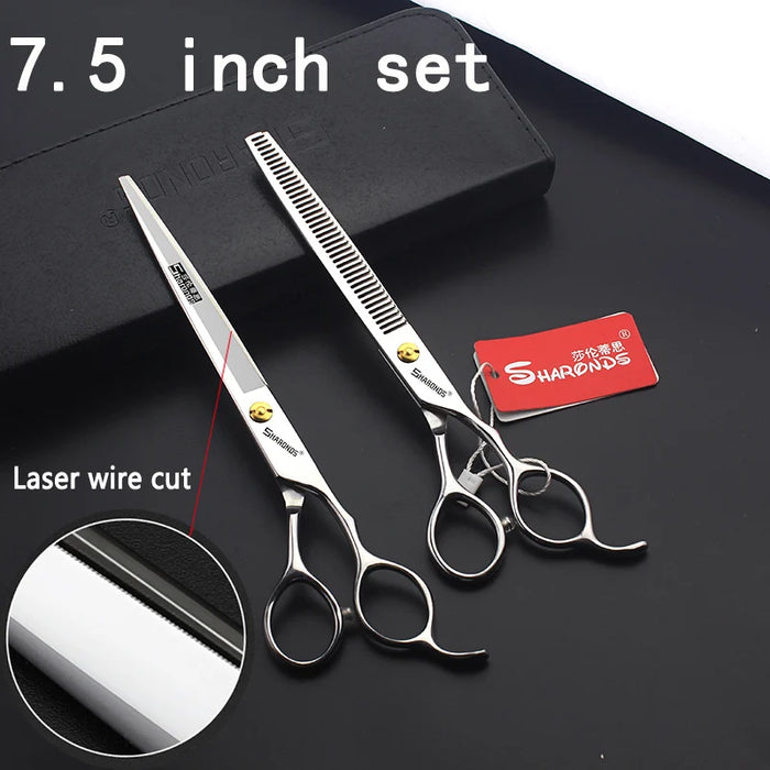 ASHADOW 6/6.5/7/7.5 inch Scissors Japan Professional hairdressing Scissors Barber Sharp Hair Cutting Shears thinning clippers