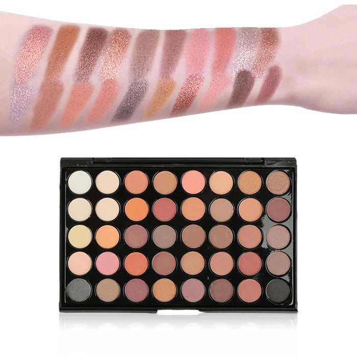 40 Colors Eyeshadow Palette Shimmer Glitter Matte Eye Shadow Professional Natural Waterproof Lasting Makeup Cosmetics Tools