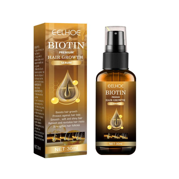 Biotin Hair Growth Spray Anti Dandruff Itching Treatment Dry Frizzy Nourish Scalp Damaged Repair Serum Hair Care Essential Oils