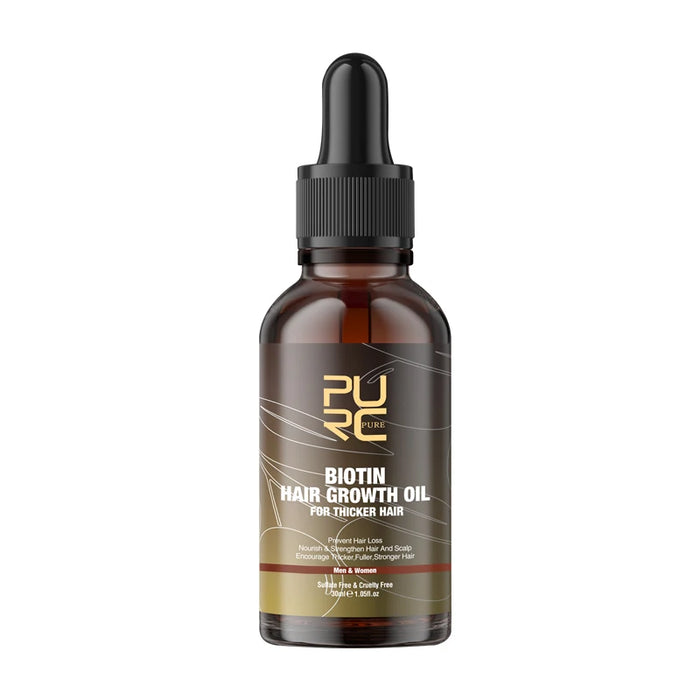 PURC Biotin Fast Hair Growth Oil, Hair Regrowth, Anti-Hair Loss for Men and Women, Hair & Scalp Treatment, Beauty Health