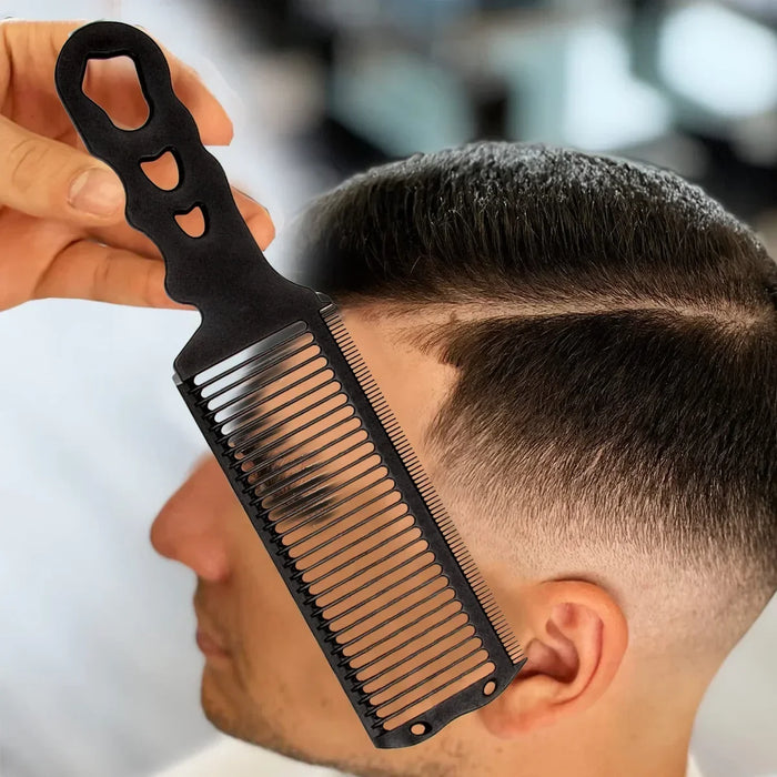 2PCS Kit Upgrade Barber Flat Top Hair Cut Combs Men's Arc Design Curved Positioning Hair Clipper Combs Salon Hairdresser Tools