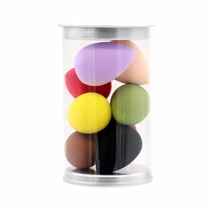 7/8Pcs Mini Beauty Puff Makeup Blender Cosmetic Puff Sponge for Foundation Cream Concealer Make Up Blender Tool with Storage Box