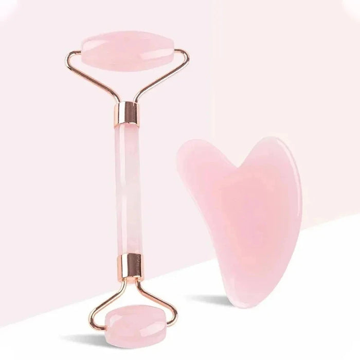 Face And Neck Massager Resin Roller Beauty Scraping Double-ended Massage Stick To Unblock And Relax Non-rose Crystal Jade